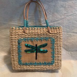 Woven dragonfly purse